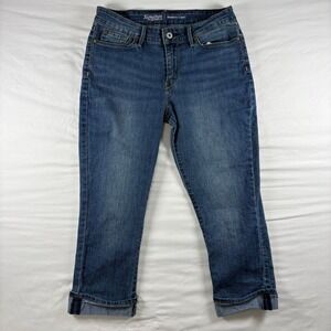 Signature by Levi Strauss Modern Capri Womens Size 6 W28 Blue Denim Jeans 24694‎